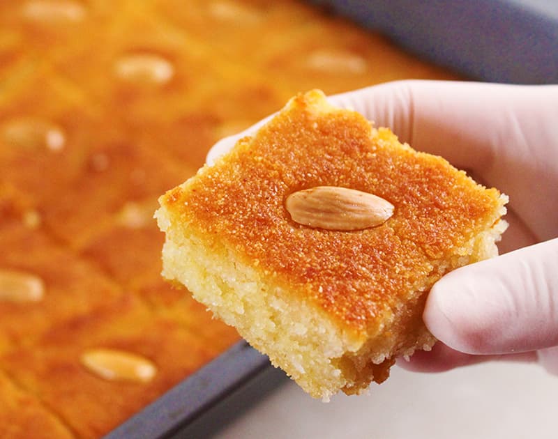 بسبوسة بالقشطة الطازجة 2026